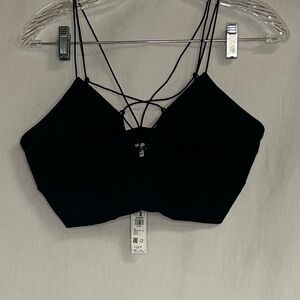 Garage Black Strappy Top